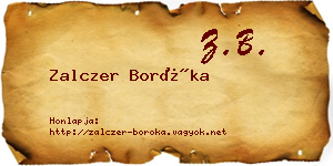 Zalczer Boróka névjegykártya